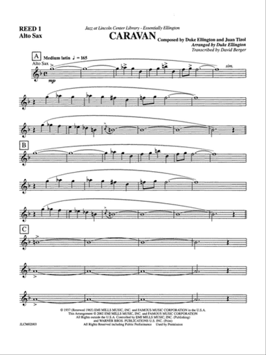 Caravan: E-flat Alto Saxophone