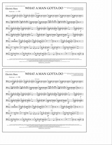 What a Man Gotta Do (arr. Tom Wallace) - Electric Bass