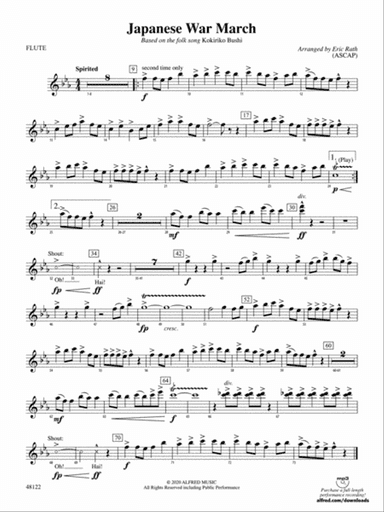 Japanese War March: Flute