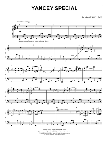 Yancey Special (arr. Brent Edstrom)