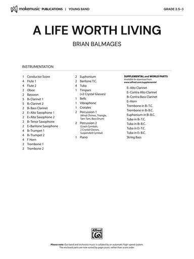 A Life Worth Living: Score