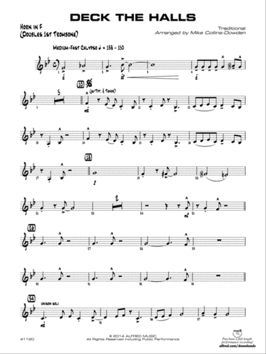 Deck the Halls: 1st F Horn