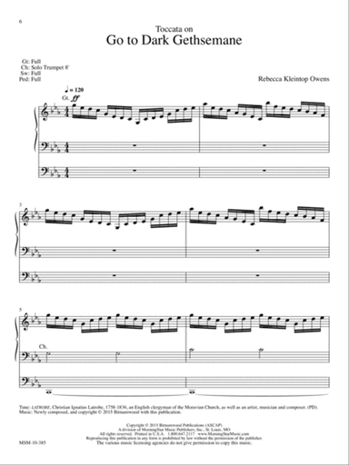 Toccata on Go to Dark Gethsemane (Downloadable)