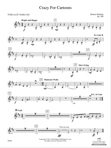 Crazy for Cartoons: (wp) E-flat Tuba T.C.