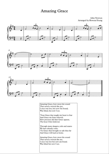 Amazing Grace Piano Solo