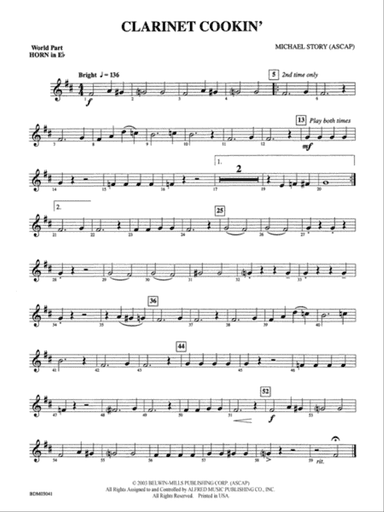 Clarinet Cookin': (wp) 1st Horn in E-flat
