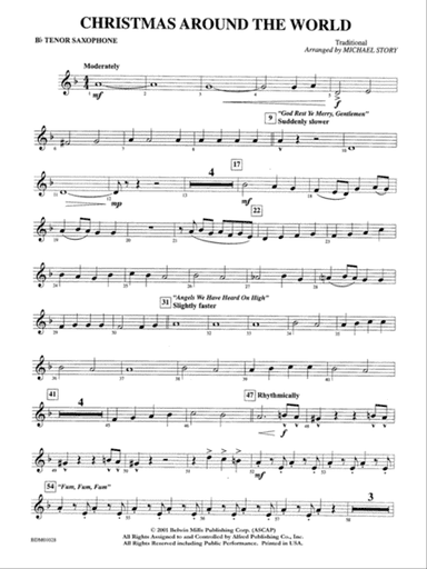 Christmas Around the World: B-flat Tenor Saxophone