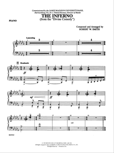 The Inferno: Piano Accompaniment