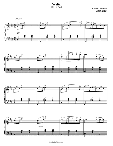 Schubert Waltz in B minor Op.18a No.6