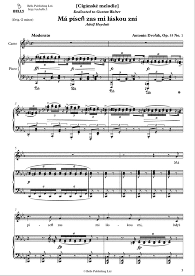 Ma pisen zas mi laskou zni, Op. 55 No. 1 (C minor)