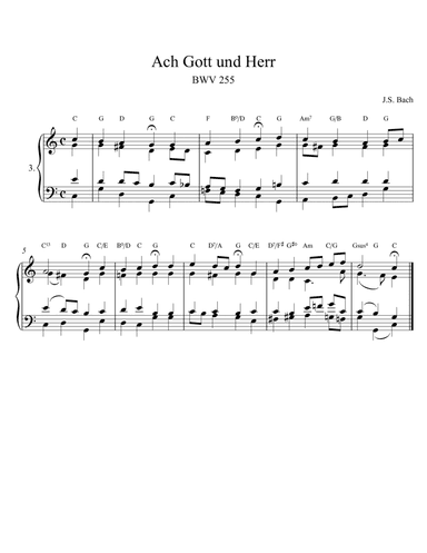 Bach Choral 03 BWV 255 in C Major