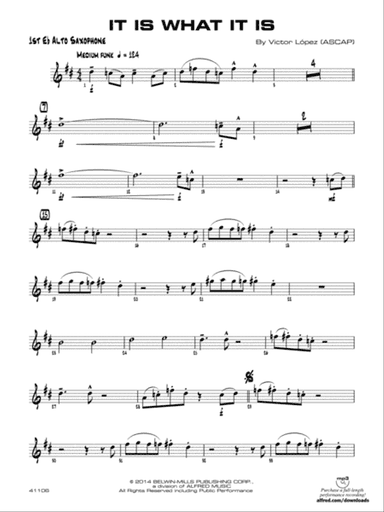 It Is What It Is: E-flat Alto Saxophone