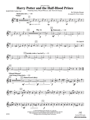 Harry Potter and the Half-Blood Prince, Selections from: Baritone T.C.