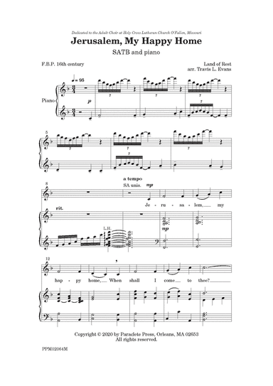 Jerusalem, My Happy Home