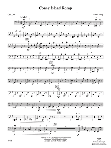 Coney Island Romp: Cello