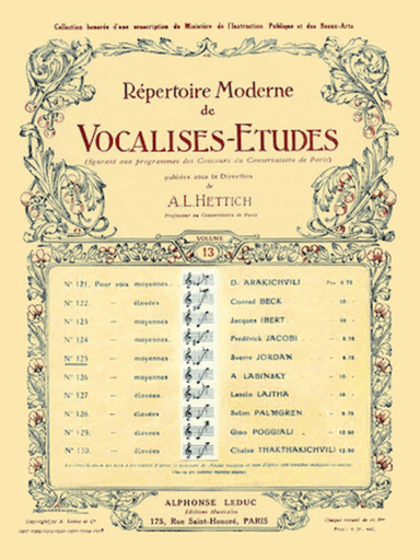 Vocalises-Etudes pour Voix Moyennes