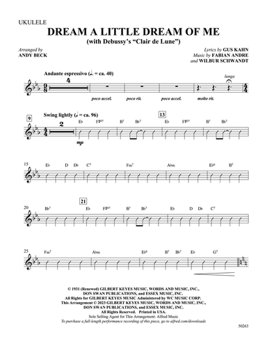 Dream a Little Dream of Me: Ukulele