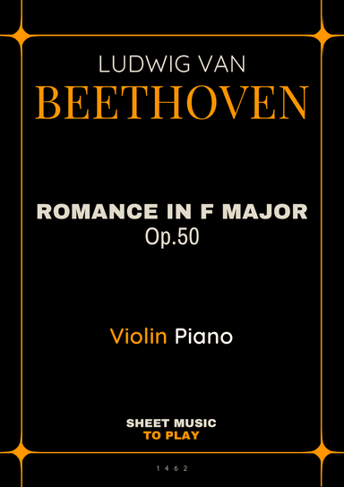Romance in F Major, Op.50 - Violin and Piano (Full Score and Parts)