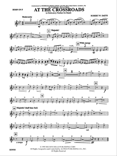 At the Crossroads: 1st F Horn