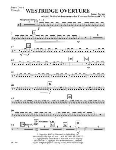 Westridge Overture - Snare Drum, Triangle
