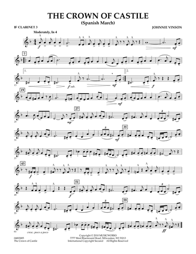 The Crown Of Castile - Bb Clarinet 3