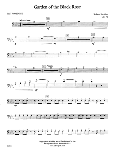 Garden of the Black Rose: 1st Trombone