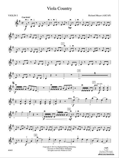 Viola Country: 1st Violin