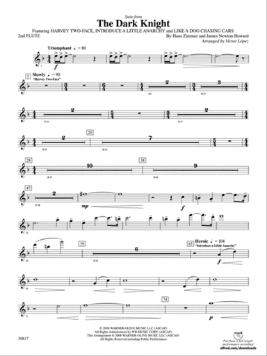 The Dark Knight, Suite from: 2nd Flute