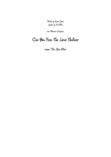 Can You Feel The Love Tonight