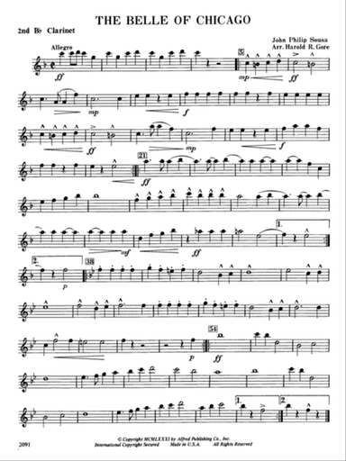 Belle of Chicago: 2nd B-flat Clarinet