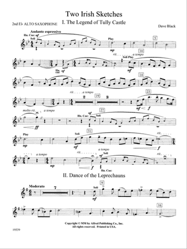 Two Irish Sketches: 2nd E-flat Alto Saxophone