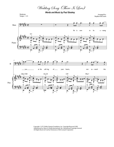 Wedding Song (there Is Love)
