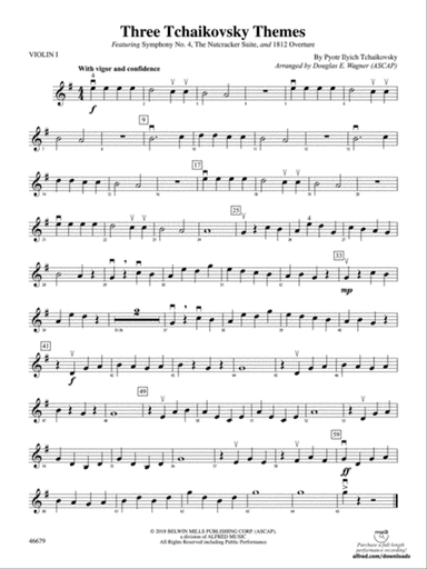 Three Tchaikovsky Themes: 1st Violin