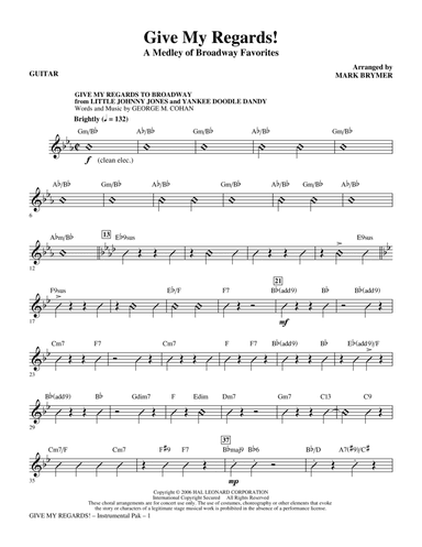 Give My Regards! A Medley Of Broadway Favorites - Guitar