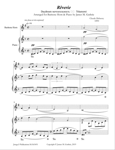 Debussy: Reverie for Baritone Horn & Piano