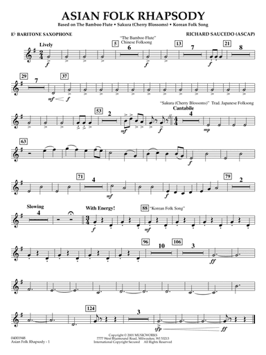 Asian Folk Rhapsody - Eb Baritone Saxophone