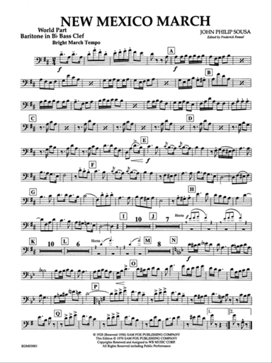 New Mexico March: (wp) B-flat Baritone B.C.