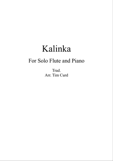 Kalinka for Solo Flute and Piano