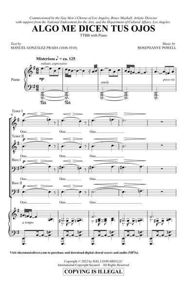 Algo Me Dicen Tus Ojos (from Three Spanish Songs for Men's Choir)