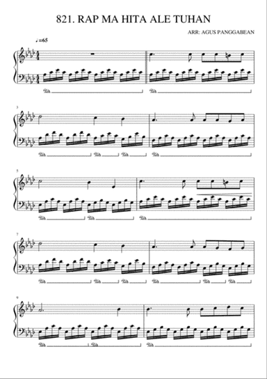 BE 821. Rap Ma Hita Ale Tuhan.