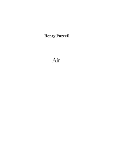Air - Henry Purcell