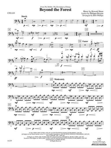 Beyond the Forest (from The Hobbit: The Desolation of Smaug): Cello