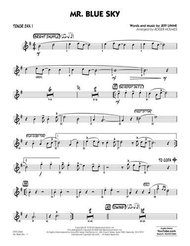 Mr. Blue Sky (arr. Roger Holmes) - Tenor Sax 1