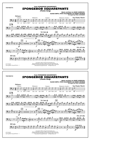 Spongebob Squarepants (Theme Song) (arr. Paul Lavender) - Trombone