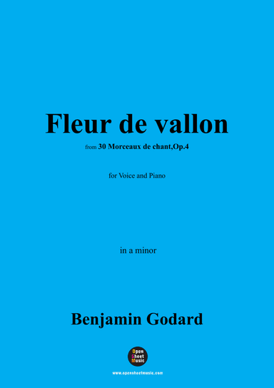B. Godard-Fleur de vallon,Op.4 No.8,in a minor