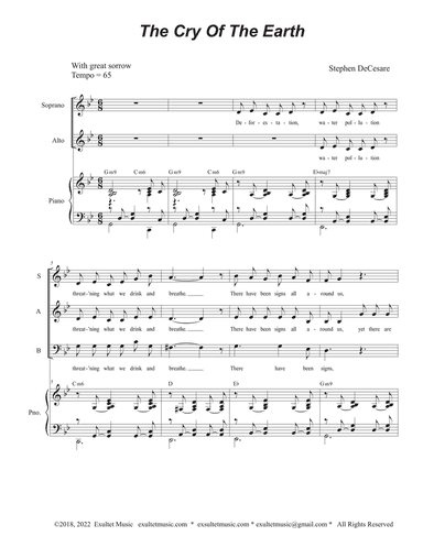 The Cry Of The Earth (Vocal Trio - (SAB)