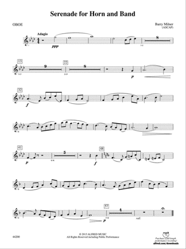 Serenade for Horn and Band: Oboe