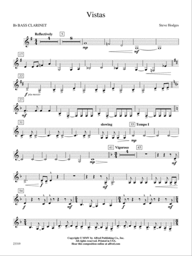 Vistas: B-flat Bass Clarinet