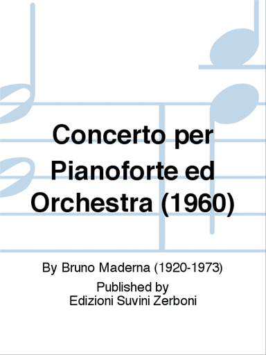 Concerto per Pianoforte ed Orchestra (1960)