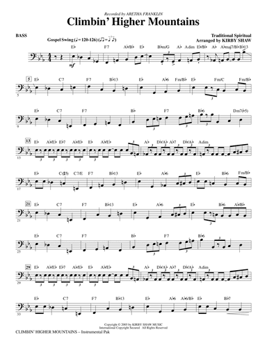 Climbin' Higher Mountains (arr. Kirby Shaw) - Bass